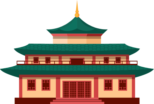 Chinese House Illustration